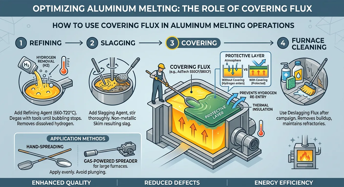 How to Use Covering Flux in Aluminum Melting Operations