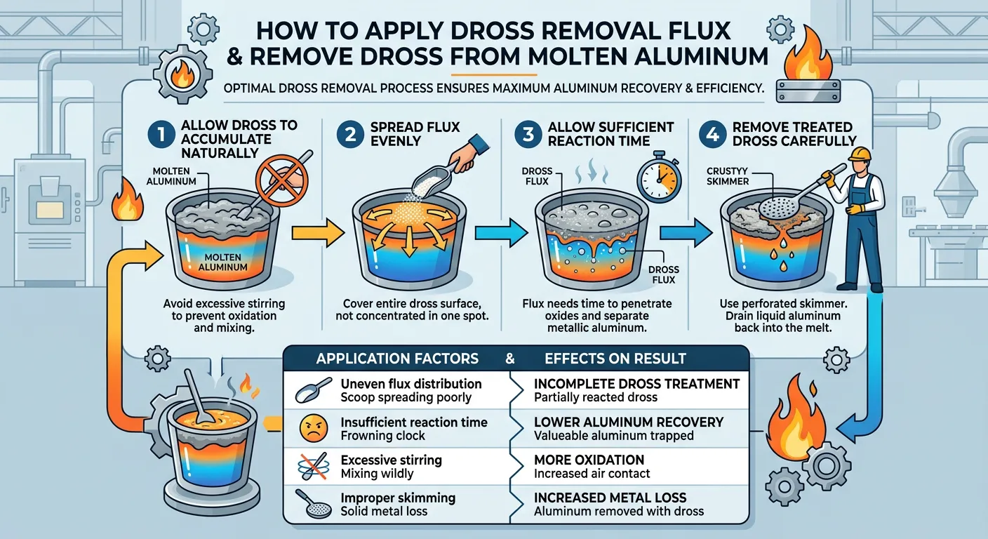 how to alppy dross removal flux