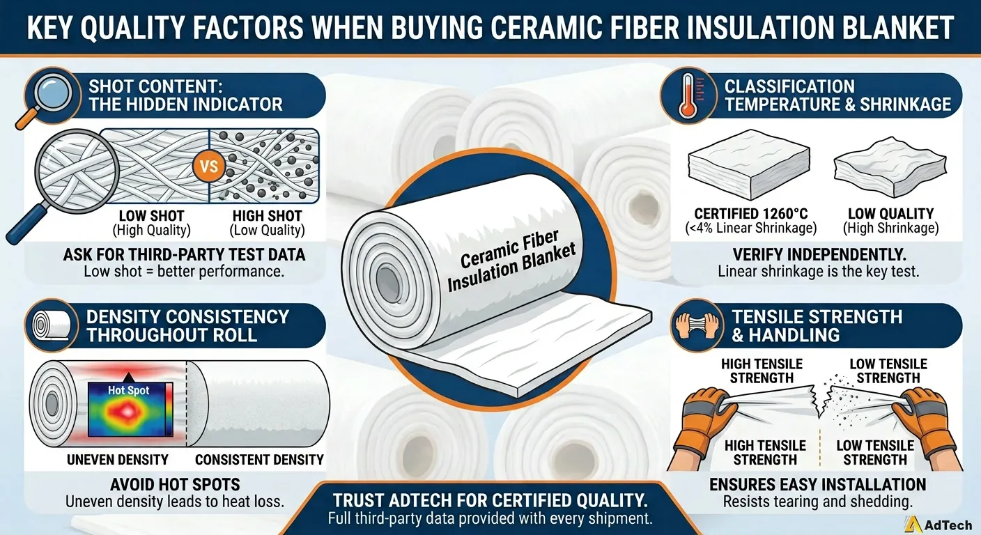 key quality factors when buying ceramic fiber insulation blanket