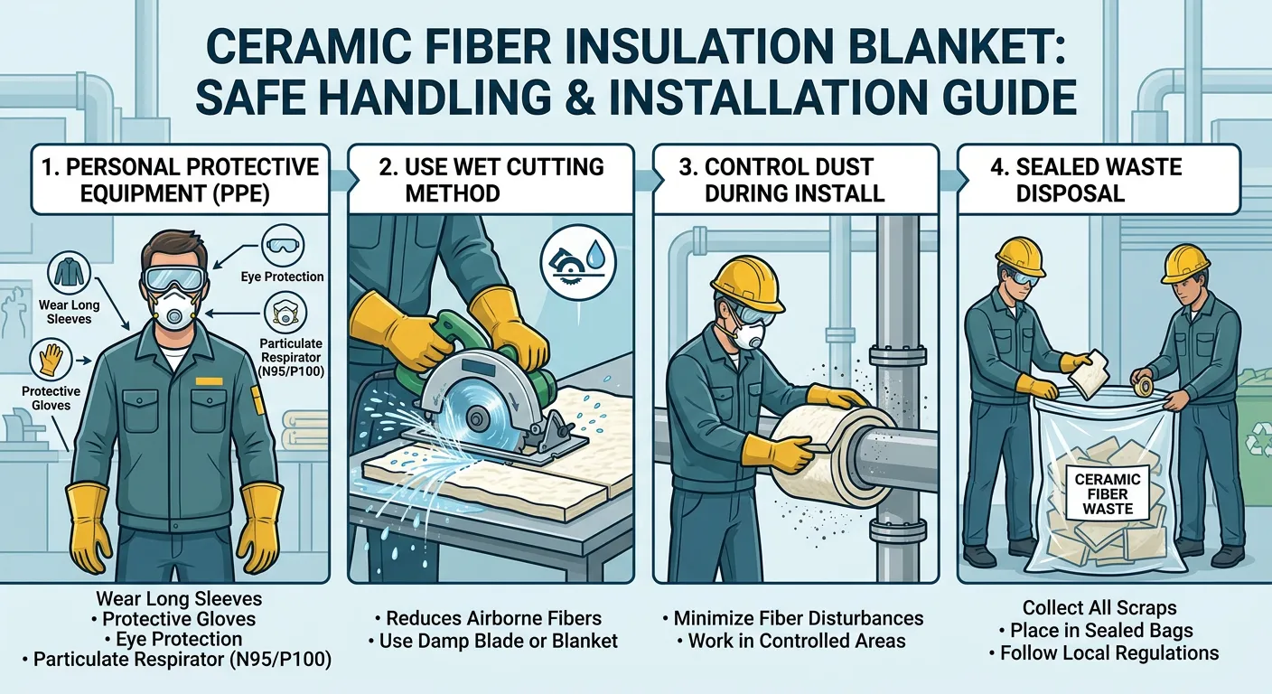 ceramic fiber insulation blanket safe handling&installation guide