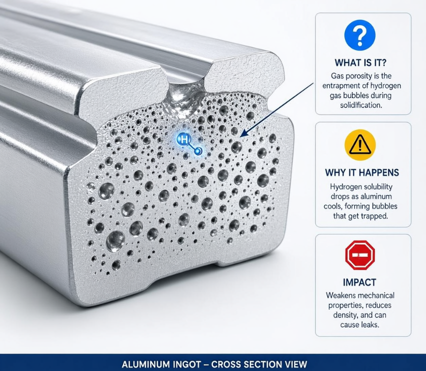 Gas Porosity In aluminum casting